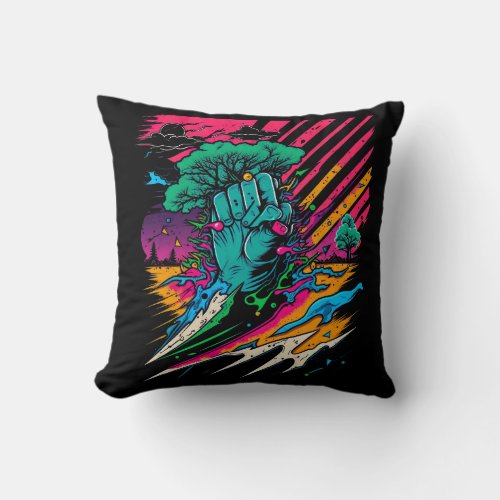 a campaign called the green tree throw pillow