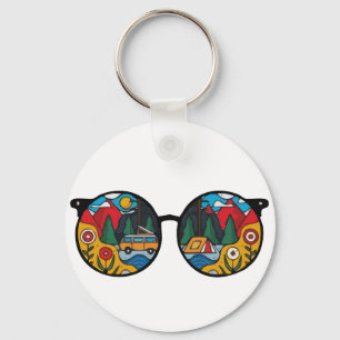 A Camping Adventure Keychain
