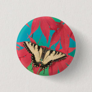 A Canadian Tiger Swallowtail Butterfly Button