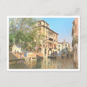 A Canal in Venice, Martin Rico y Ortega Painting Postcard