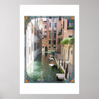 A canal street in Venice Poster