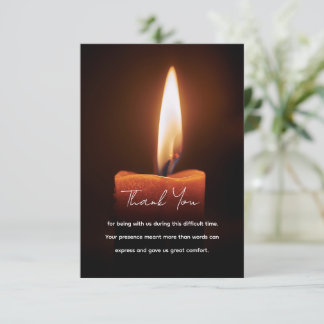 A Candle in the Dark Thank You Card