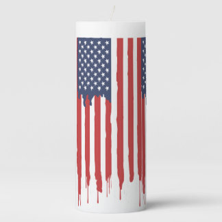 a candle representing the U.S. flag