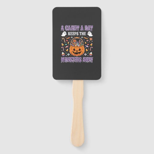 A Candy A Day Halloween T Shirt Design Hand Fan