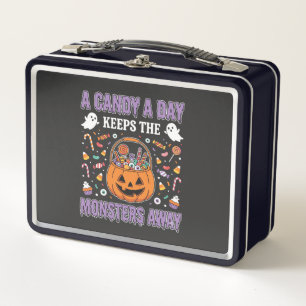 A Candy A Day Halloween T Shirt Design Metal Lunch Box