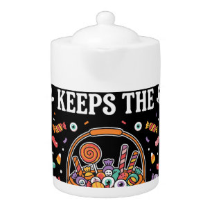 A Candy A Day Halloween T Shirt Design Teapot