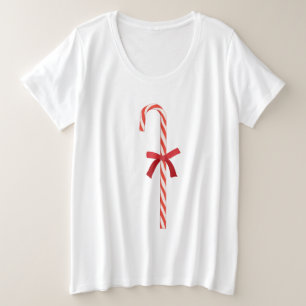 A Candy Cane Plus Size T-Shirt