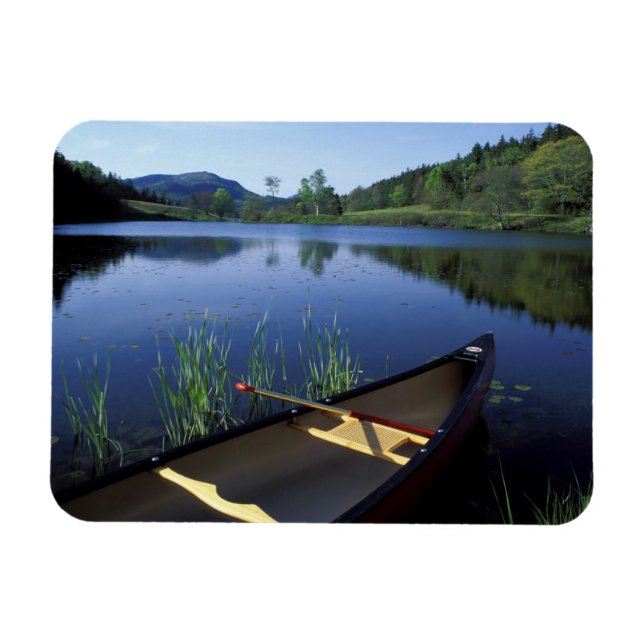 A canoe rests on the shore of Little Long Pond Magnet (Horizontal)