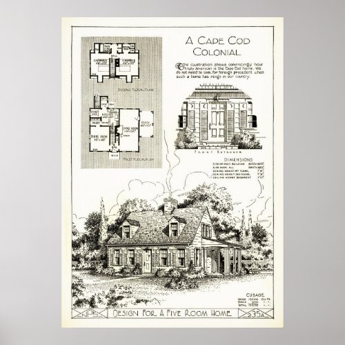 A Cape Cod Colonial Poster