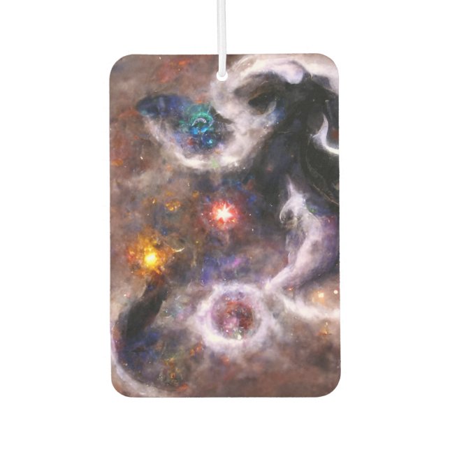 A Captivating Abstract Galactic Nebula Air Freshener (Front)