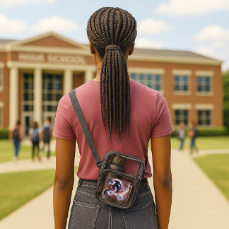A Captivating Abstract Galactic Nebula Clear Crossbody Bag
