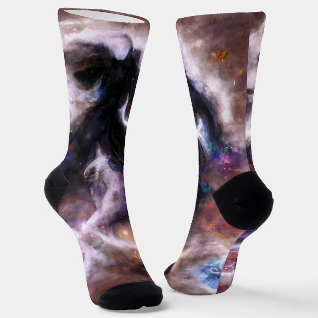 A Captivating Abstract Galactic Nebula Socks (Angled)