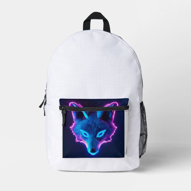 A captivating animal design printed backpack (Front)