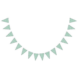 A captivating green and black design with a bold g bunting flags