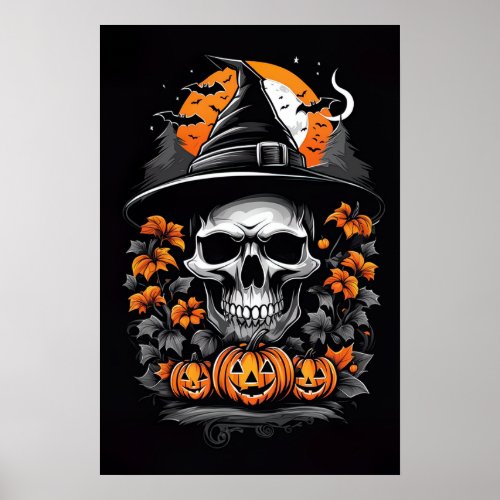 A Captivating Vision of Skeleton Witch Poster