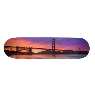 A capture of San Francisco's Golden Gate Bridge Skateboard Deck