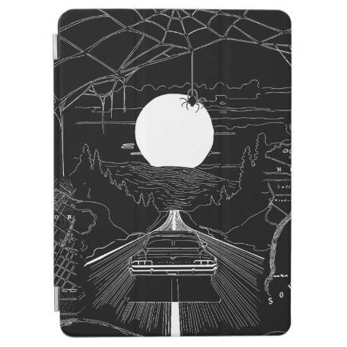 A car driving through the forest and mountains iPad air cover