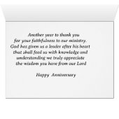 A card for a pastor's Anniversary (Inside Horizontal (Bottom))