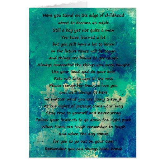 A Card for Our Son (Front)