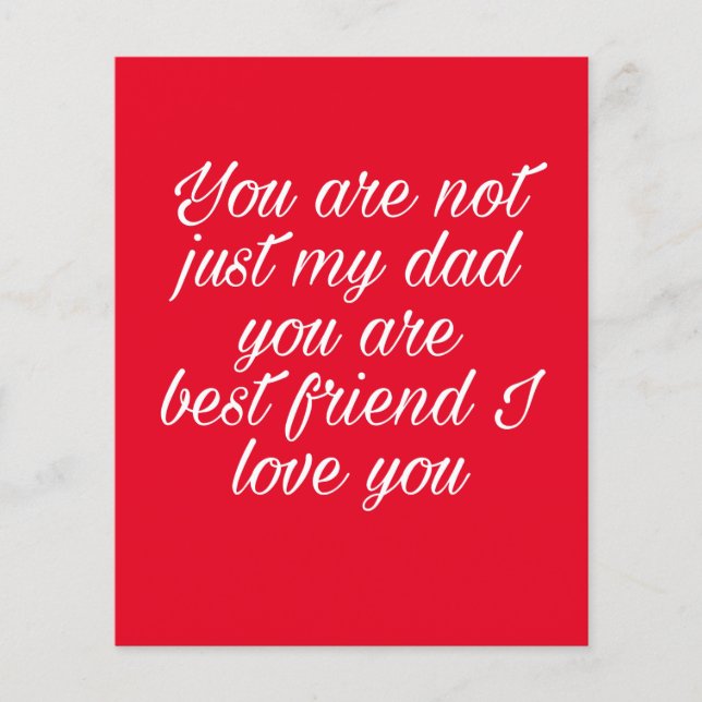 A card to express love to the father (Front)