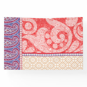 a card with a red heart on it banner