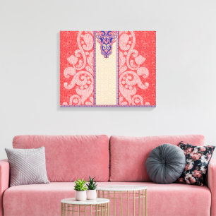 a card with a red heart on it canvas print
