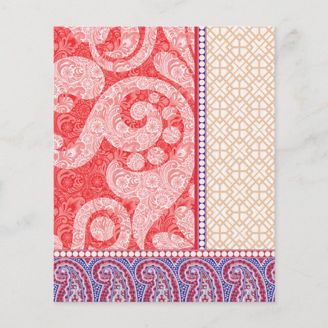 a card with a red heart on it flyer (Front)