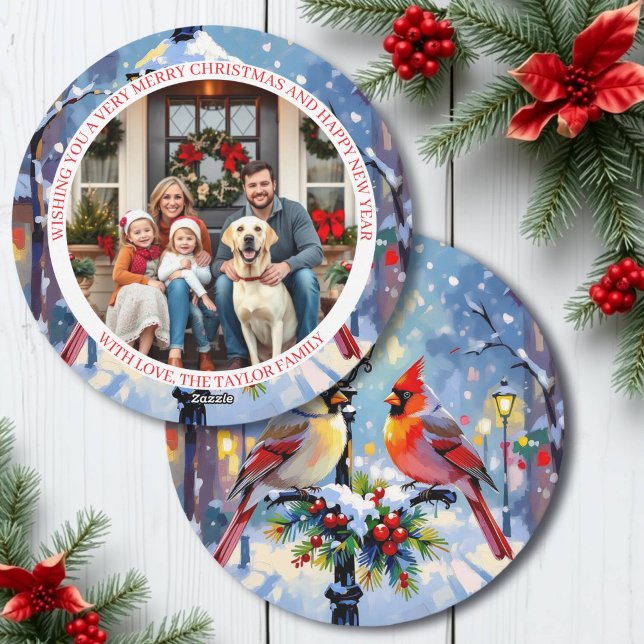 A Cardinal Christmas Photo Template Personalized (Creator Uploaded)