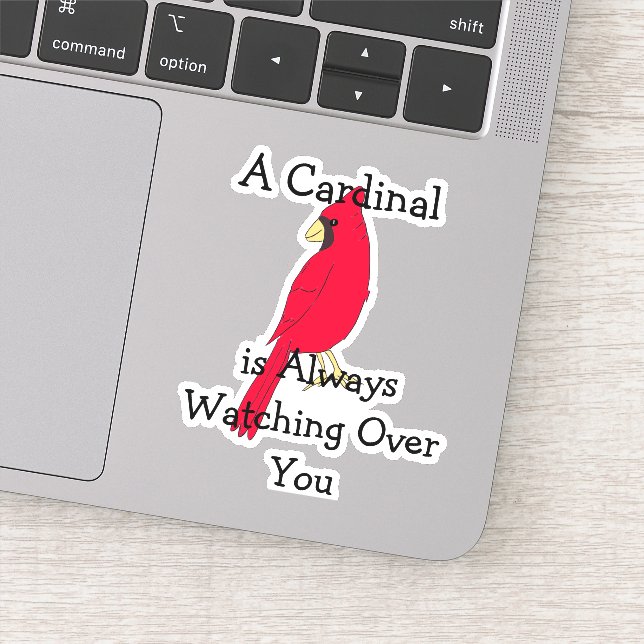 A Cardinal is Always Watching Over You Sticker (Detail)