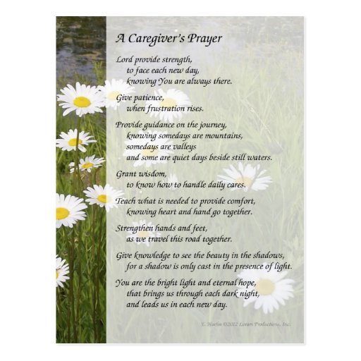 A Caregiver's Prayer - Postcard | Zazzle