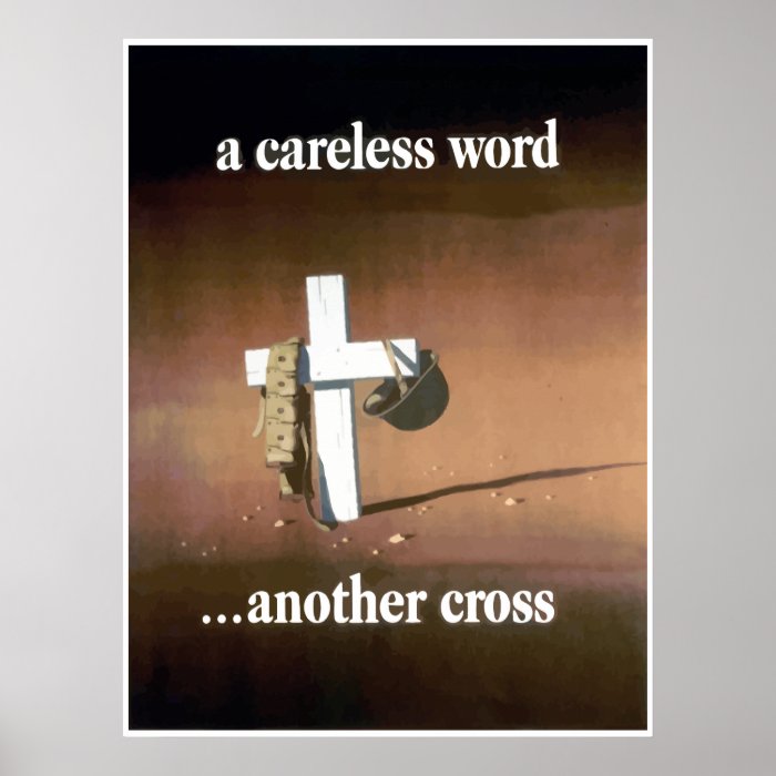 A Careless WordAnother Cross Posters