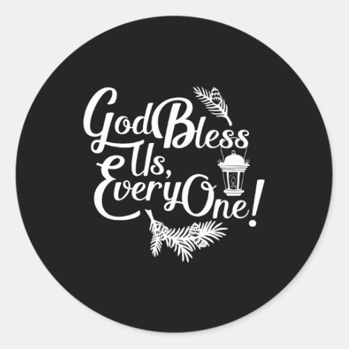 A Carol Charles Dickens God Bless Us Everyone Classic Round Sticker