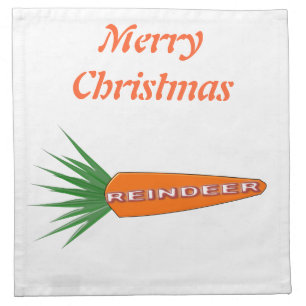 A Carrot Christmas Reindee Custom Party Napkin
