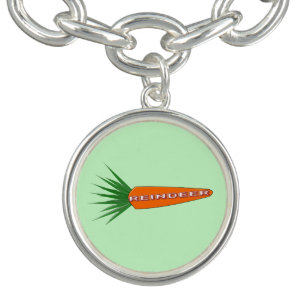A Carrot for Christmas Reindeer Charm Bracelet