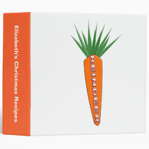 A Carrot for Christmas Reindeer Custom Recipe Binder