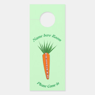 A Carrot for Christmas Reindeer Personalized Door Hanger