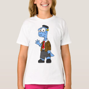A Cartoon Brontosaur Dressed Up As Frankenstein. T-Shirt