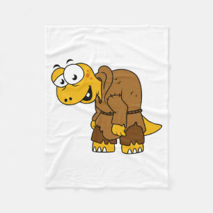 A Cartoon Dinosaur Hunchback. Fleece Blanket