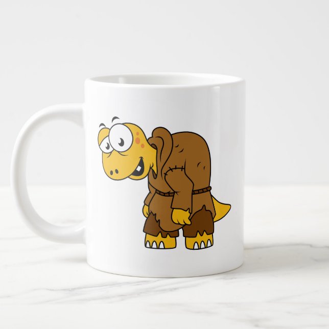 A Cartoon Dinosaur Hunchback. Giant Coffee Mug (Left)