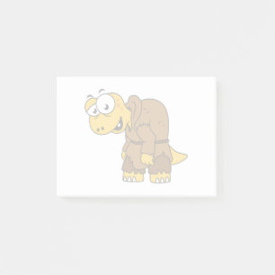A Cartoon Dinosaur Hunchback. Post-it Notes