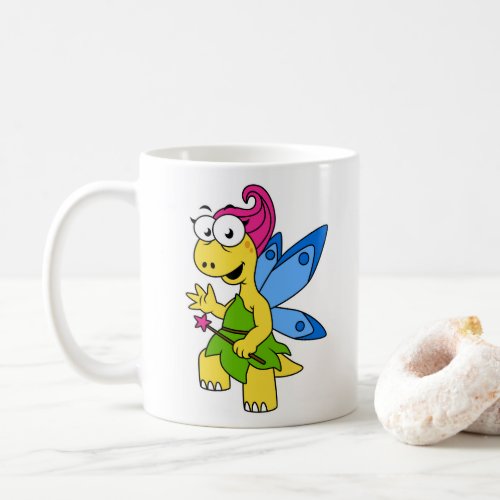 A Cartoon Fairysaur Dinosaur Coffee Mug