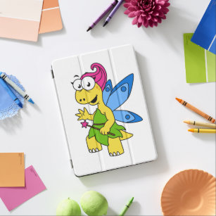 A Cartoon Fairysaur Dinosaur. iPad Air Cover