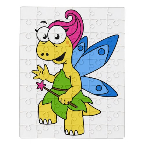 A Cartoon Fairysaur Dinosaur Jigsaw Puzzle