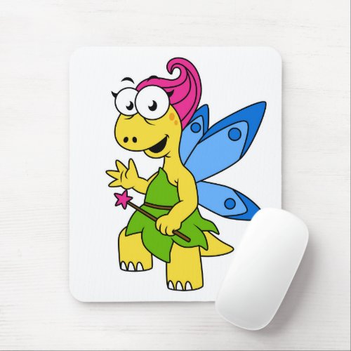 A Cartoon Fairysaur Dinosaur Mouse Pad