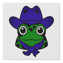 A Cartoon Frog Whit A Cowboy Hat