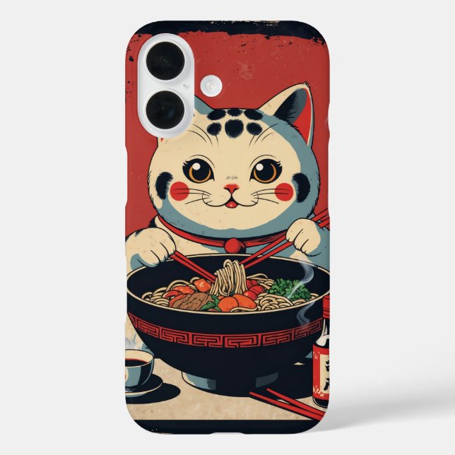  a cartoon maneki-neko cat  Case-Mate iPhone case (Back)