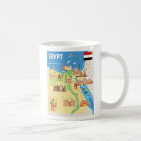 A Cartoon Map of Egypt Coffee Mug