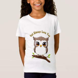 A Cartoon Owl Perched on A Branch T-Shirt