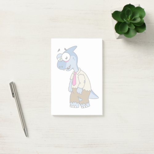 A Cartoon Parasaurolophus Dressed Up As A Zombie Post_it Notes