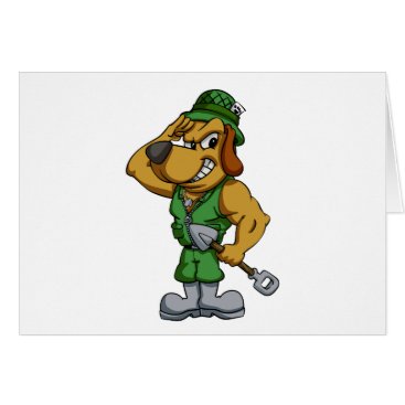 A cartoon soldier puppy looking angry A cartoon soldier puppy looking angry